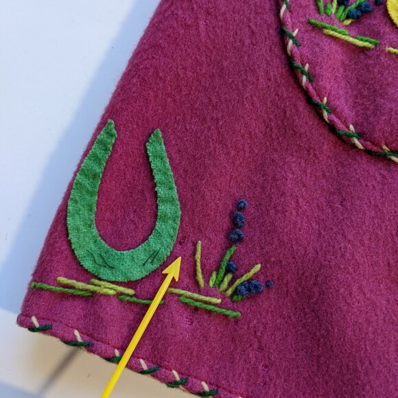 La Mexicana 50’s Vintage Wool Mexico Tourist Jacket Felt Applique Dancers READ - Picture 12 of 16